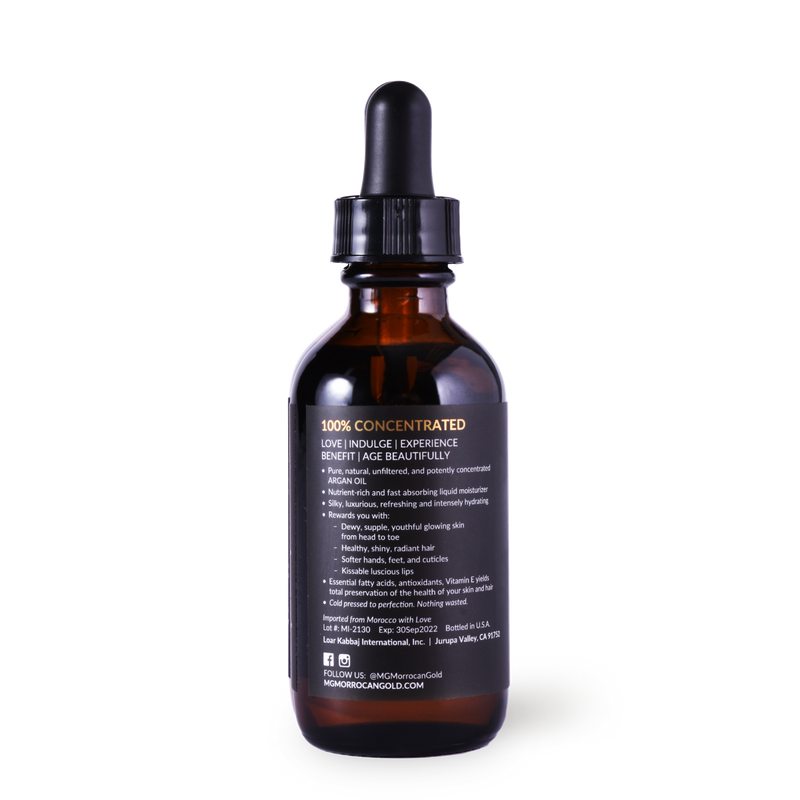 Pure Organic Argan Oil for hair, skin, and beards